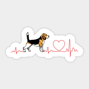 Beagle love Sticker